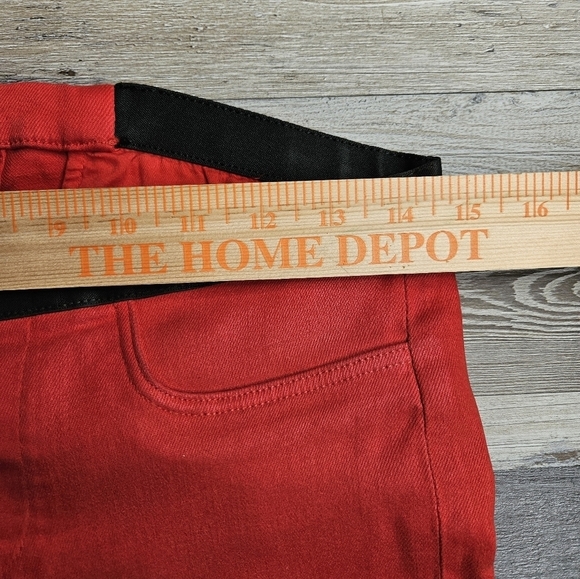 Helmut Lang Waxed Denim Jegging Red Size 28 - Picture 4 of 14